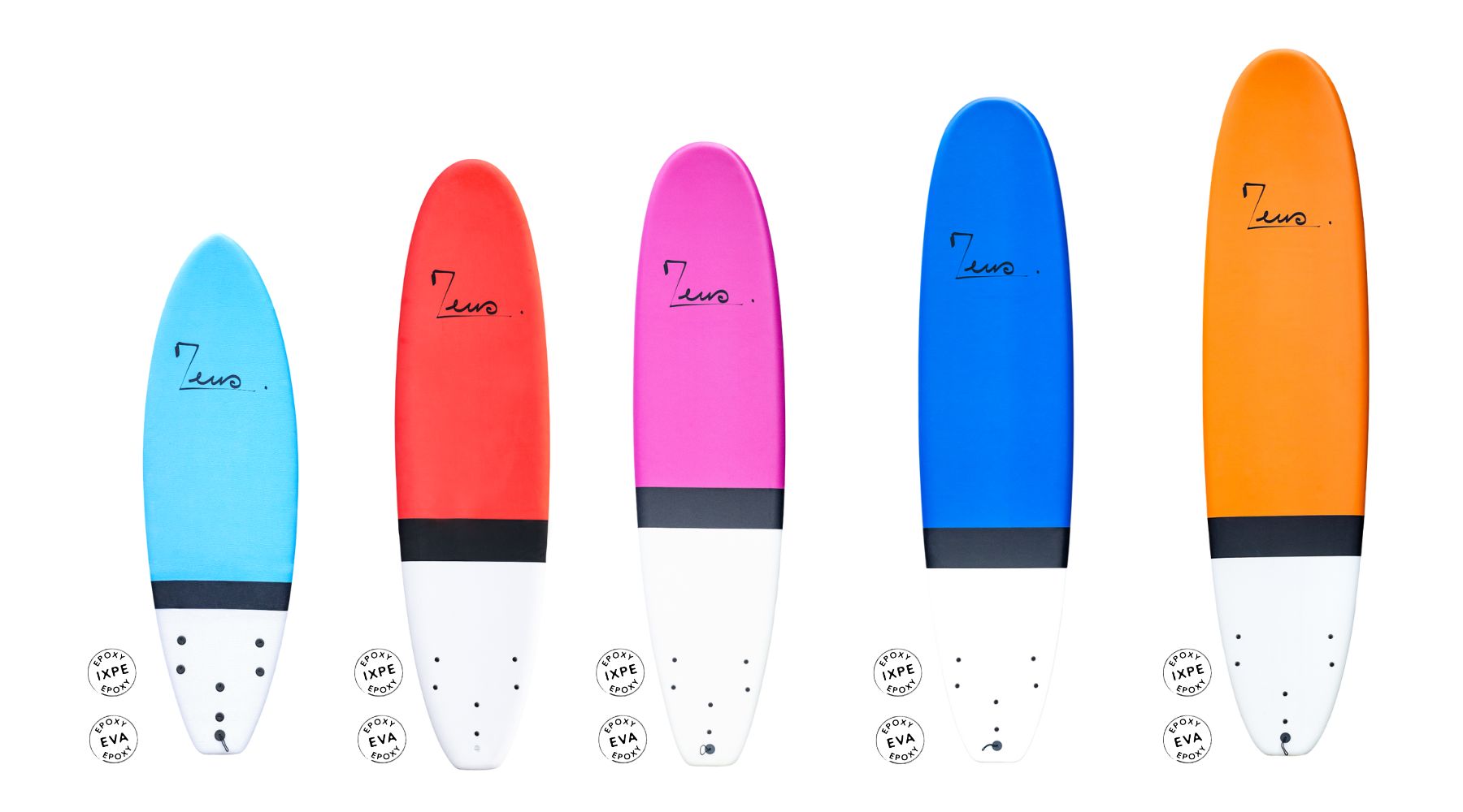 Gamme de planche de surf en mousse Zeus Classic pour les débutants en surf