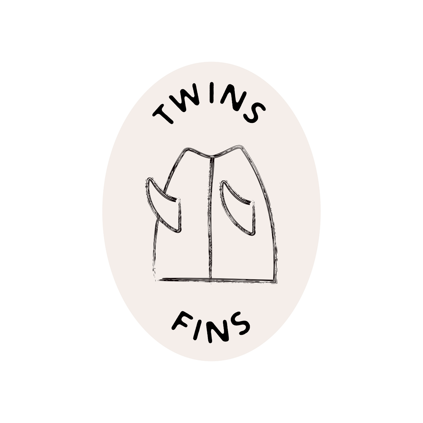 un icon de shape de surf twins fins 