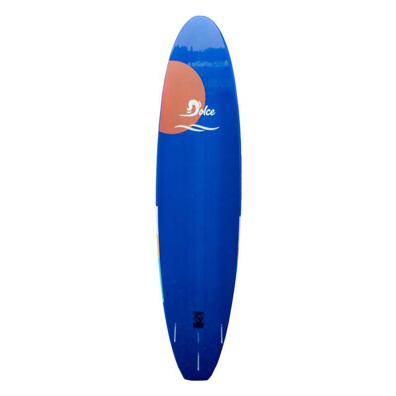 a blue surfboard with a white background