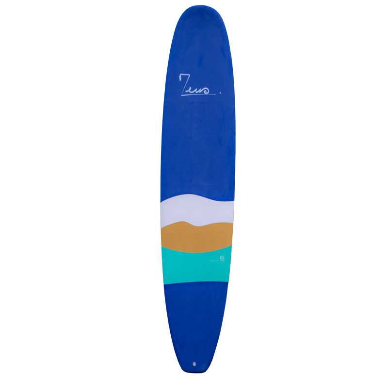 a blue surfboard with a white background